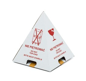 Stożek Ostrzegawczy 195x260mm Biało-czerwony