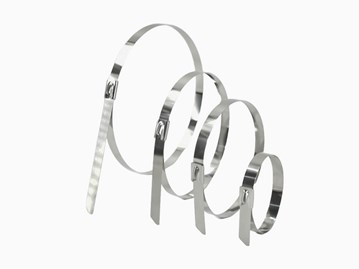 Opaski zaciskowe stalowe 300/7,9mm, 100 sztuk