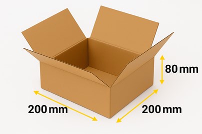 Kartony klapowe 200x200x80mm, 50 sztuk
