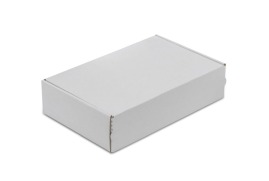 białe opakowanie tekturowe