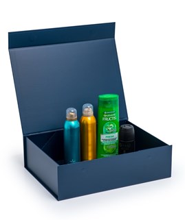 Pudełko Magnetyczne Granatowe  380x280x110mm (zew) L Prezentowe