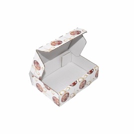 Biały karton o formacie A6 w świąteczne bombki