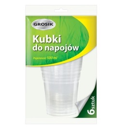 Kubki do napojów z polipropylenu (PP) 500ml 6szt.