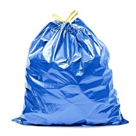 Worki na śmieci niebieskie 60l z taśmą