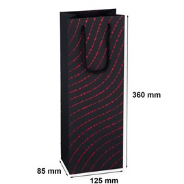 Torebka na wino 125x85x360mm ozdobna K-421 WDB