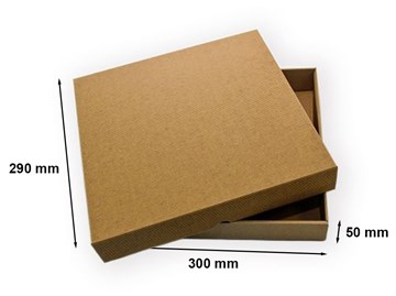Pudełko karbowane 290x300x50mm wieczkowe