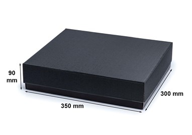 Pudełko karbowane czarne 350x300x90mm