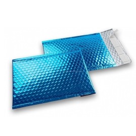 Niebieskie koperty bąbelkowe metaliczne H18