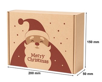 pudełko świąteczne, karton fasonowy Mikołaj, opakowanie świąteczne, karton 200x150x50, pudełko prezentowe