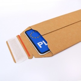 Koperta kartonowa na tablice rejestracyjne 145x590mm