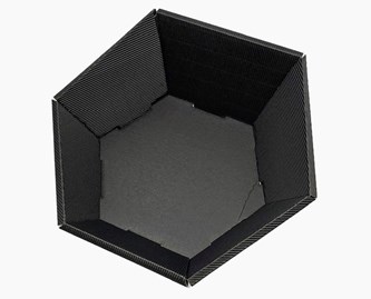 Kosz prezentowy karbowany czarny Duży 245x290