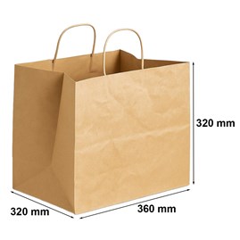 Torba Papierowa Brązowa Pizza Bag