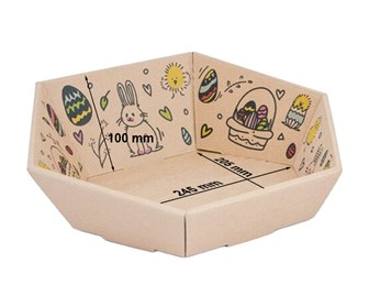 Tacka wielkanocna Kosz prezentowy Wielkanoc JAJA 243x205x100