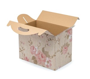 Pudełko z uchwytem F217 300x180x220 ozdobne kwiaty