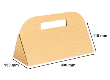 Kartonowe pudełko karbowane na wino 330x150x110mm – ekologiczne