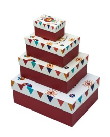 Zestaw Pudełek prostokąt LION (4 szt)