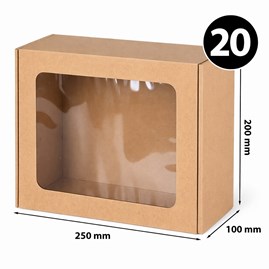 Pudełko ozdobne z okienkiem 250x200x100 mm 20 szt