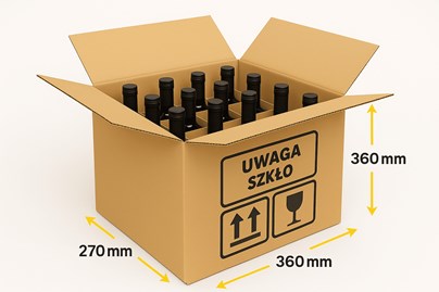 Karton klapowy na 12 butelek