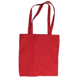 czerwona torba bawełniana