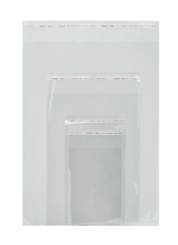 Woreczki celofanowe z taśmą 15x15+5cm 100szt