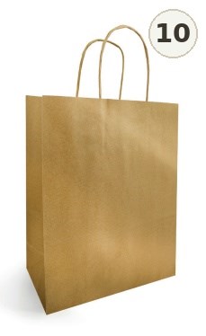 torebka papierowa złota 180x80x225 mm 10 sztuk