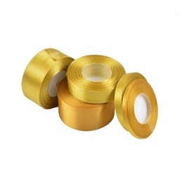 Wstążka satynowa  6mm złota 32m WS8009