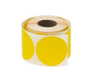 Etykiety samoprzylepne okrągłe żółte