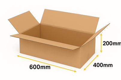 Karton klapowy 600x400x200 mm – 5-warstwowy, mocny karton transportowy