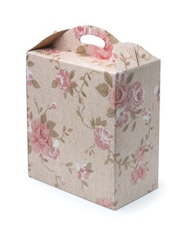 Pudełko z uchwytem wzór kwiaty 300x180x350mm F217