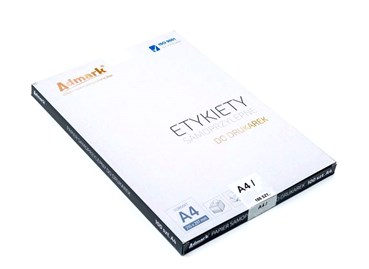 Etykiety samoprzylepne na arkuszu a4
