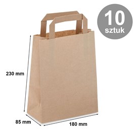 pakiet Torba 180x85x230 / Brązowa Uchwyt PŁASKI 10