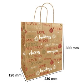 Torba papierowa kraft 230x120x300 mm – ekologiczna i uniwersalna torba z uchwytem