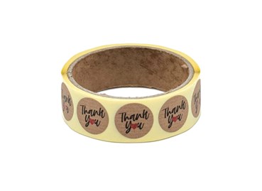 Naklejki okrągłe Kraft Fi25mm Thank You 4 - 200szt