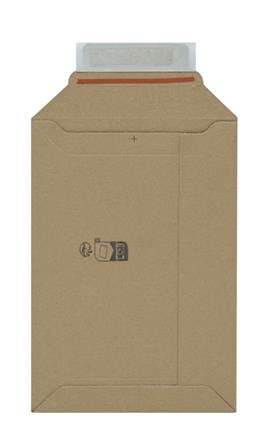 Koperta tekturowa B5 175x250 mm brązowa 450 g z paskiem samoprzylepnym