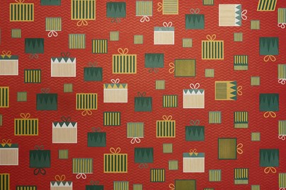 Papier prezentowy do owijania prezentów czerwony PREZENTY 0,69x50 m
