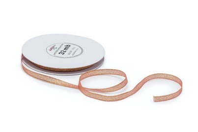 Wstążka brokatowa 6mm 32m WB7012 pomarańczowa