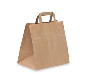 Pakiet - Torba papierowa 260x170x250 BRĄZ UCHWYT 70g 10 szt