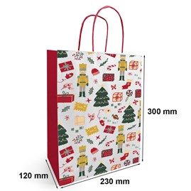 Torba papierowa świąteczna NOELLA 230x120x300mm