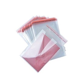 Woreczki celofanowe z klejem 21,5x30,5+5cm 100szt