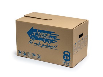 Mocny karton przeprowadzkowy 550x300x320 mm EB580 z uchwytem 5 warstw