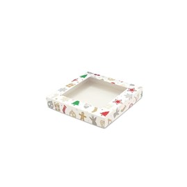 Pudełko świąteczne z oknem prezenty 150x150x25mm