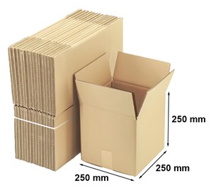 Kartony Klapowe 250x250x250mm BC580, 100 sztuk