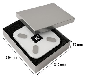 Pudełko Laminowane 350x240x70mm Srebrne A4