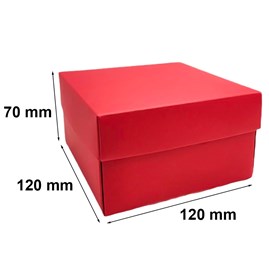 Pudełko ozdobne 120x120x70 Czerwone