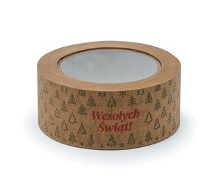 Taśma Świąteczna Papierowa WŚ Choinki 48mm/50m