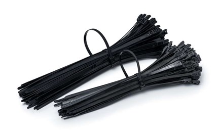 Opaska Zaciskowa z płaską klamrą 350/7 mm Czarna