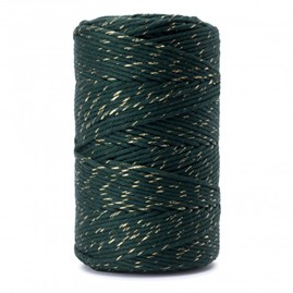 Sznurek Bawełniany Złoto-Zielony 2mm/100g/45m