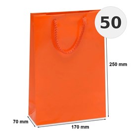 torba laminowana pomarańczowa 170x70x250 mm 50 sztuk