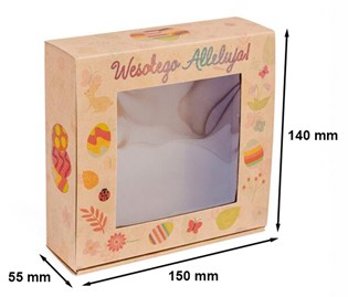 Karton z okienkiem WESOŁEGO ALLELUJA 150x140x55mm