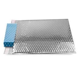 Koperta metaliczna bąbelkowa srebrna 180x250 mm